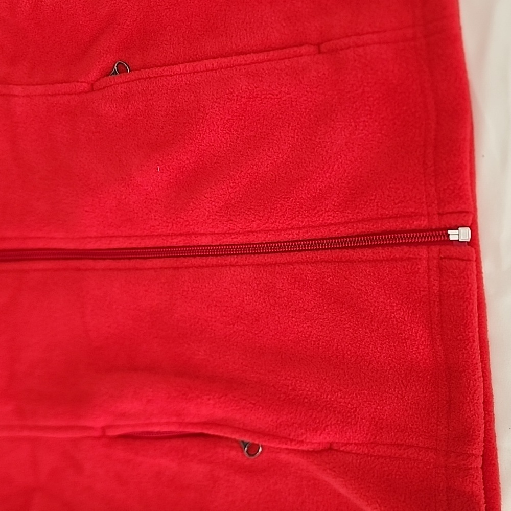 Columbia Two-Tone Red and Gray Fleece Jacket. Size Small 8 - Picture 4 of 8